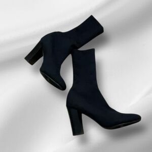 Stretchy Sock Boot With 4 Inch Heel